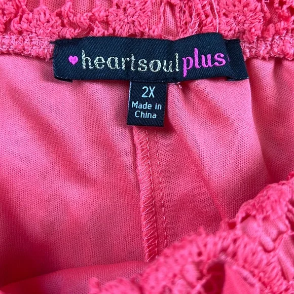 Heartsoul Plus Lace Overlay Shorts - Picture 2 of 4